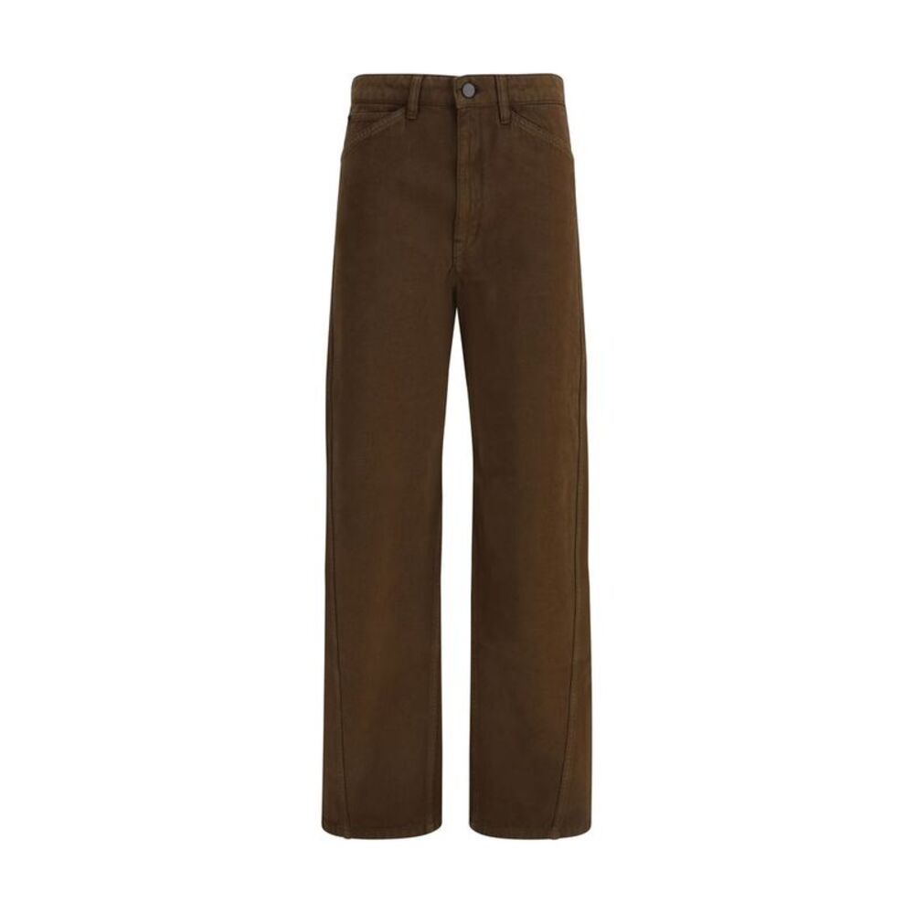 Lemaire Brown Cotton Casual Women's Pants